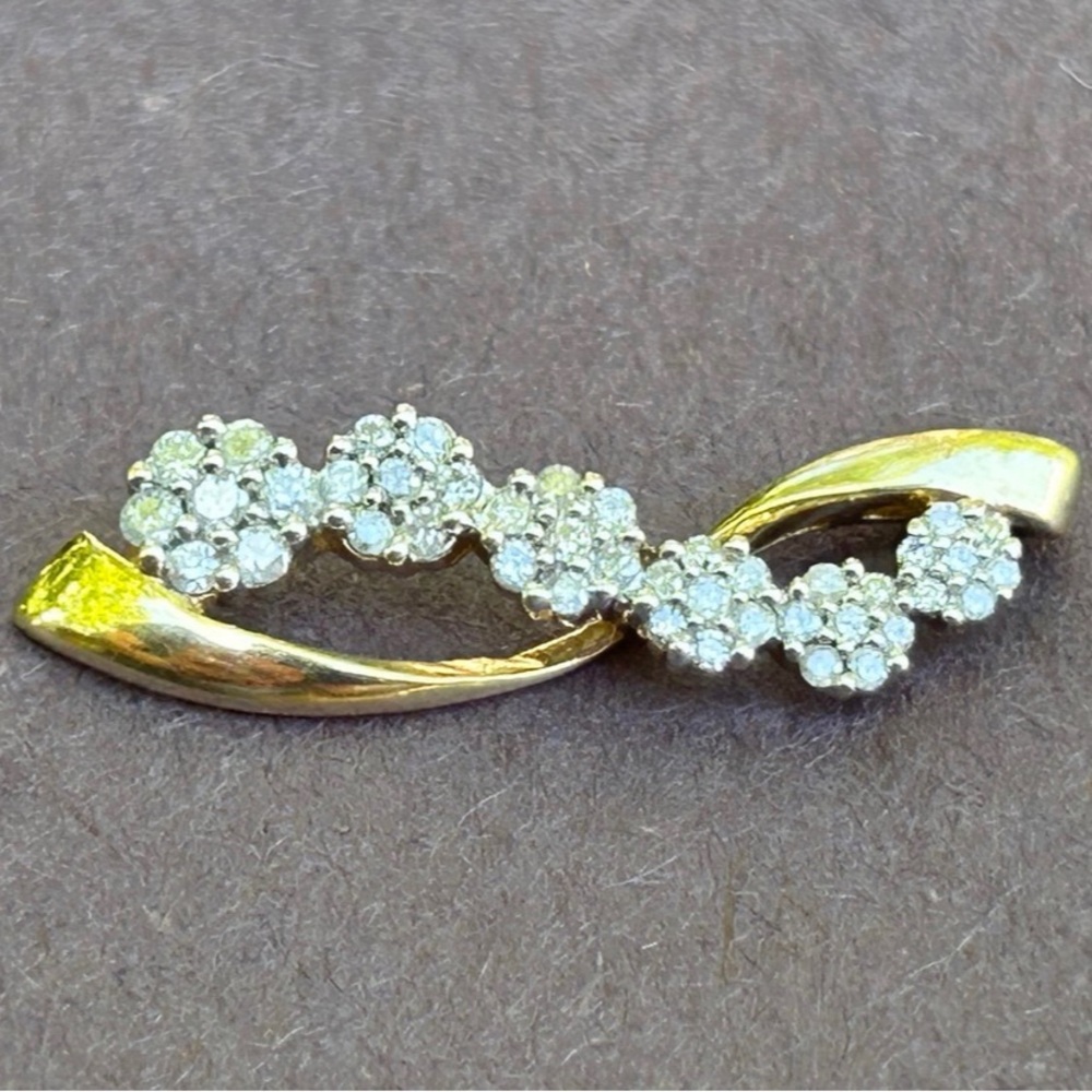 10k Gold and Diamond Waterfall Pendant - COPY